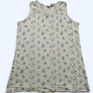 Cherokee Floral Print Sleep Dress - Cream, Purple, and Green